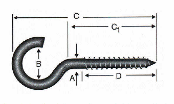 Ebru Açık Piton, Kanca, Çengel 23x150 - 100 Adet - 3