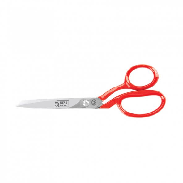 Rıza 3257-7 Tekstil / Yatık Konfeksiyon Makası No: 7&ampampquot / 17,78 cm - Nikel Kaplama, Kırmızı Saplı, Mikro Tırtıllı