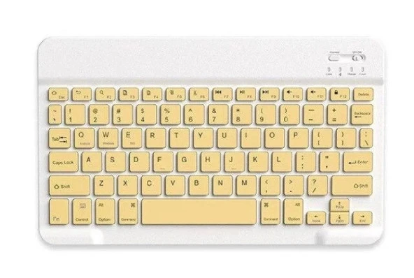 Bluetooh Wıreless Keyboard Sarı İngilizce Q Kablosuz Klavye BK3002