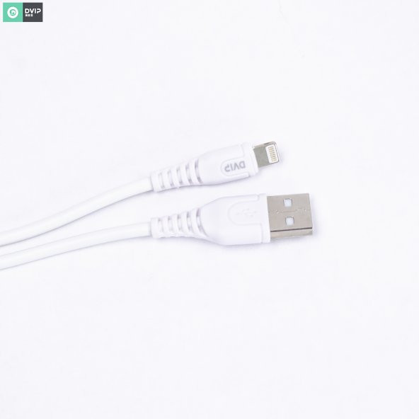DVIP S01A 6A 67W Fast Charging UsbA to Lightning Data ve Hızlı Şarj Kablosu 1M Beyaz - 2