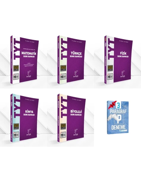 TYT Matematik Türkçe Fizik Kimya ve Biyoloji Soru Bankası Set