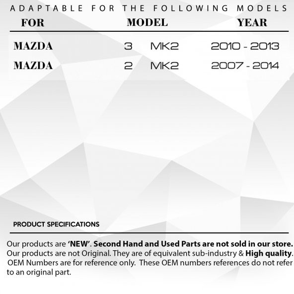 Mazda Eski Model için Ayna Dişlisi - 7