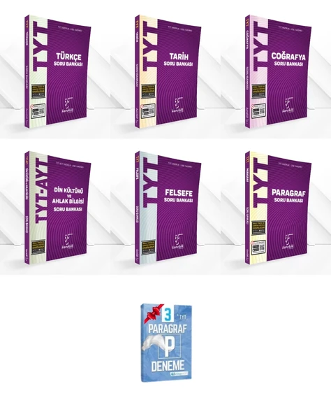 TYT Türkçe Tarih Coğrafya Din Felsefe Paragraf Soru Bankası Set