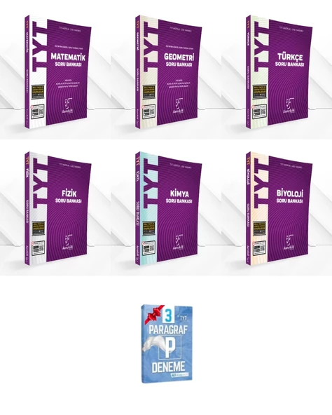 TYT Matematik Geometri Türkçe Fizik Kimya Biyoloji Soru Bankası Set