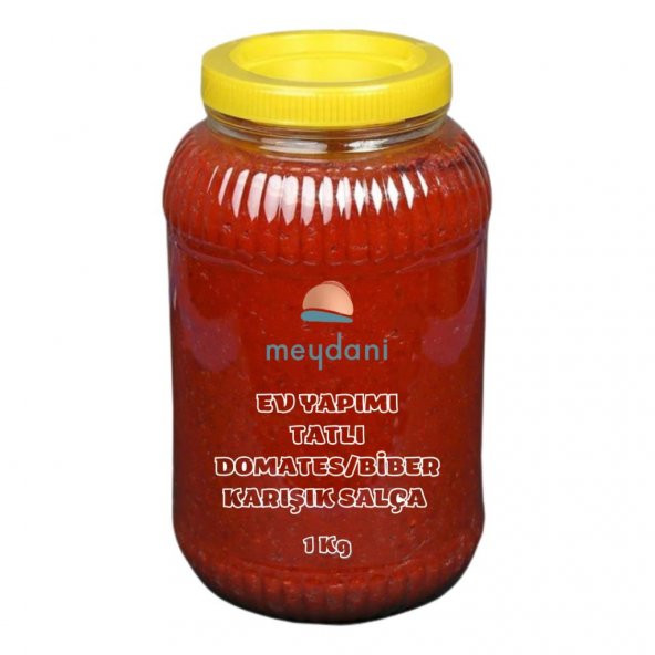 EV YAPIMI TATLI KARIŞIK DOMATES/BİBER SALÇASI 1 KG
