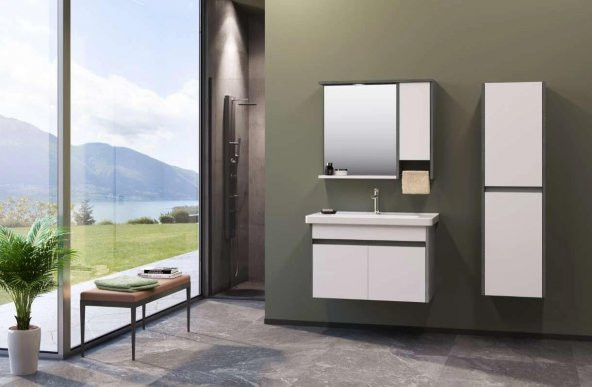 Orka Aydos 65 cm MDF Banyo Dolabı Alt Modül ve Lavabo - 2