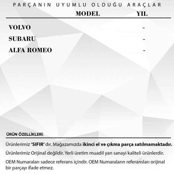 Volvo,Subaru,Alfa Romeo için Ayna Dişlisi - 2