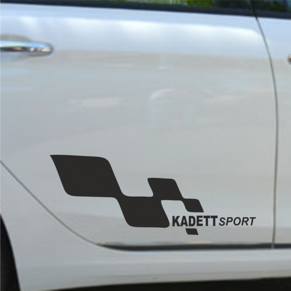 Opel Kadett Yan Sport Oto Sticker Sağ Sol 2 Adet  Sarı 28x13 cm