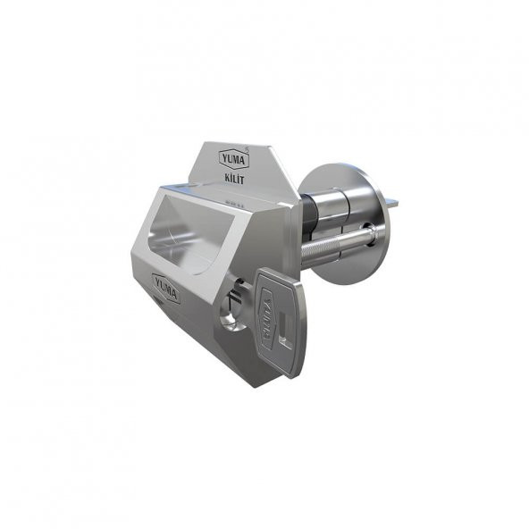 Yuma Kilitli Çelik Rozet Sol + 1 adet 68 mm Çelik Kapı Barel Set - 7