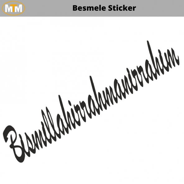 Besmele Oto Sticker  Mor 30cm - 1