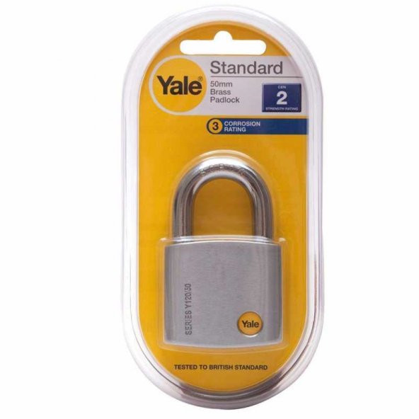 Yale 60 mm Krom Kaplamalı Asma Kilit - Dış Mekana Uygun - 2