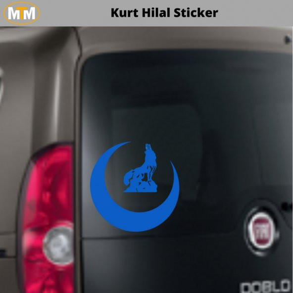 Kurt Hilal Oto Sticker  Altın(gold) 60x60 cm