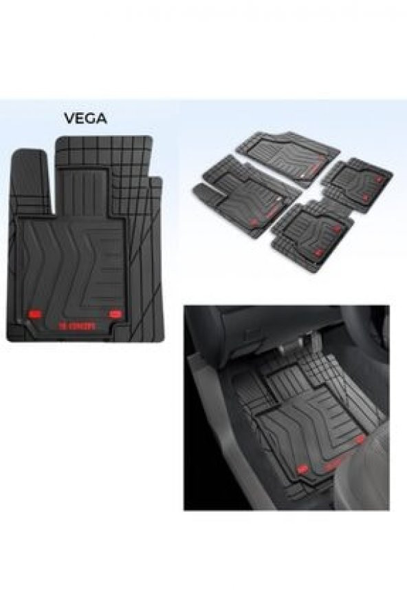 Gold Oto Aksesuar Honda Civic 10 Hatchback 2016-2022 3D Vega Marsilya  Siyah Oto Paspas