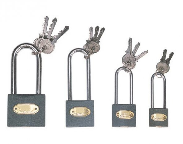 Ekonomik Gri Asma Kilit 63mm - Uzun - 2