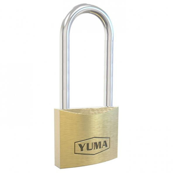 Yuma Türk Malı Pirinç Uzun Kancalı Asma Kilit 40 mm - 3