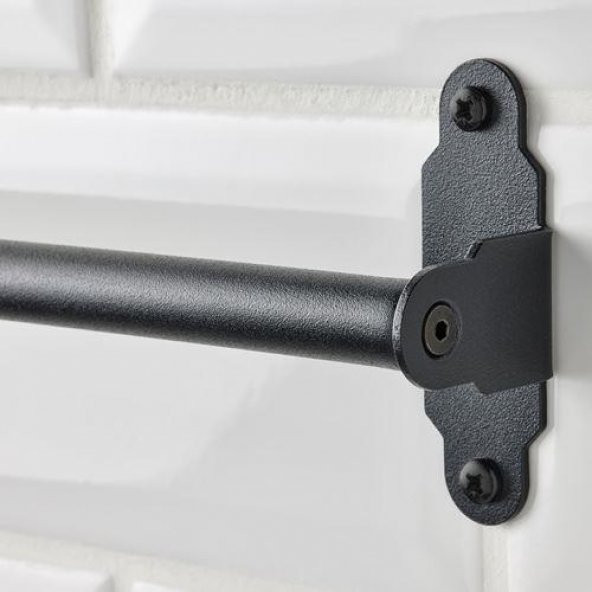Siyah Mutfak Rayı Siyah Renk 60 cm MeridyenDukkan Mutfak Askılık Rayı Mutfak Dekorasyonu Metal - 4