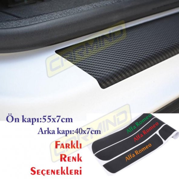 Subaru Autback Karbon Kapı Eşiği Sticker (4 Adet)  Altın(Gold) Genişlik 5cm - 3