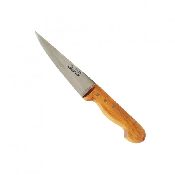 Küçükata Bursa Kalın Sivri Kasap Bıçağı No:4, 20 cm - Ahşap Sap