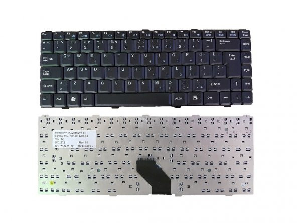Casper TW3 TW7 Serisi Notebook Klavyesi (Siyah TR)