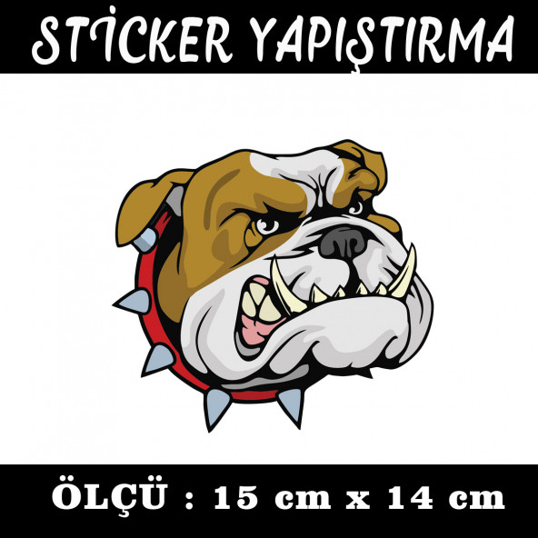 Dişli saldırgan köpek hayvan sticker 2 ADET