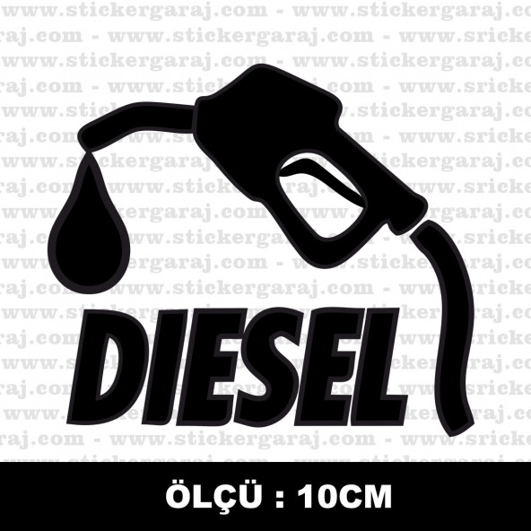 Dizel yakıt sticker 2 ADET