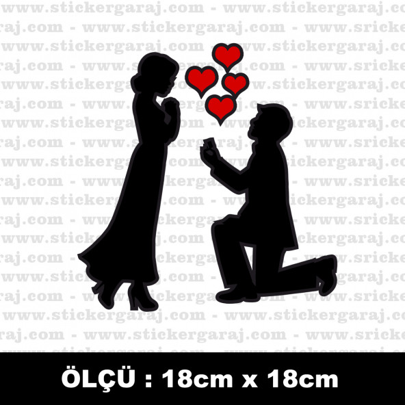 Evlilik teklif nişan sticker 2 ADET ürün görseli