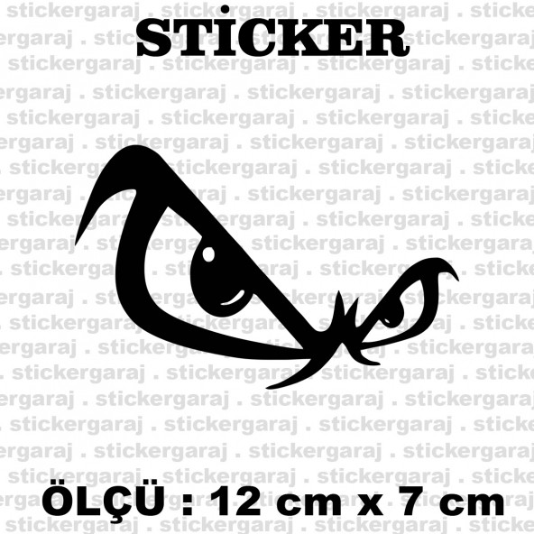 Göz kızgın sticker 2 ADET