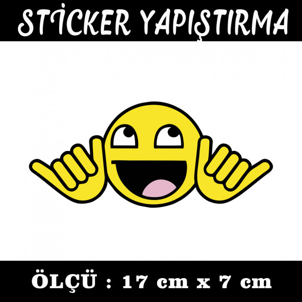 Gülen surat sticker 2 ADET