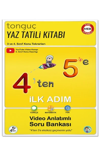 4ten 5e Hazırlık Kitabı - 3. ve 4. Sınıf Konu Tekrarları - Tonguç Yayınları