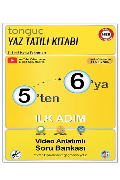 5ten 6ya Hazırlık Kitabı - 5. Sınıf Konu Tekrarları- Tonguç Yayınları