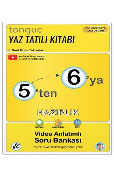 5ten 6ya Hazırlık Kitabı - 5. Sınıf Konu Tekrarları- Tonguç Yayınları