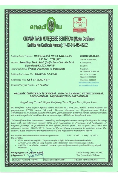 KASTAMONU ORGANİK SİYEZ UNU 2KG - 3