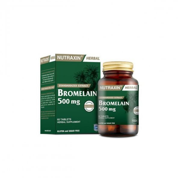 Bromelain 500 mg Takviye Edici Gıda 60 Tablet