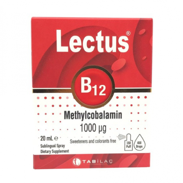 Lectus Metilkobalamin B12 Dilaltı Sprey 20 Ml