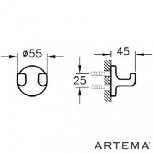 A44947 Vitra Marin İkili Askı - 2