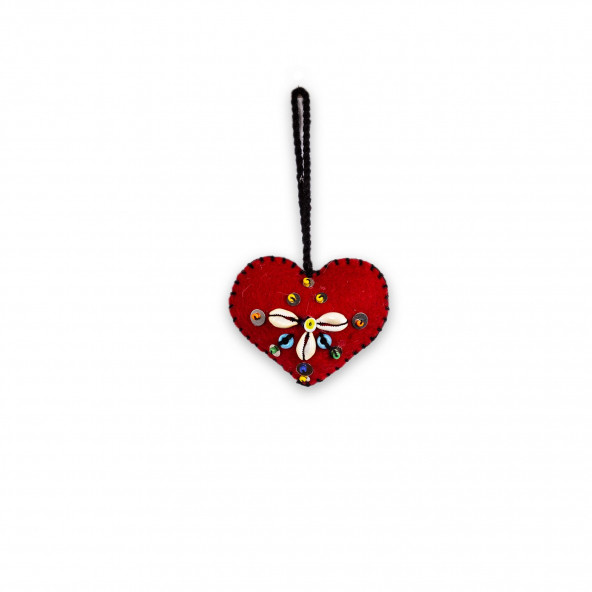 Keçe Kalp Duvar Süsü