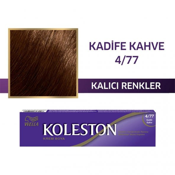Koleston Tüp Boya 50 ml - 4.77 Kadife Kahve + 20 Vol Oksidan Peroksit - Resim 3