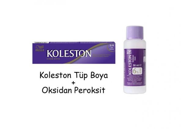 Koleston Tüp Boya 50 ml - 5.4 Açık Kestane + 20 Vol Oksidan Peroksit ürün görseli 1
