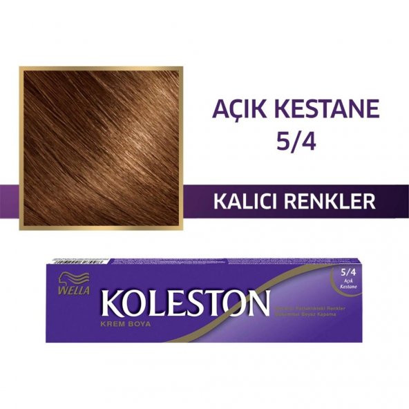 Koleston Tüp Boya 50 ml - 5.4 Açık Kestane + 20 Vol Oksidan Peroksit - Resim 3