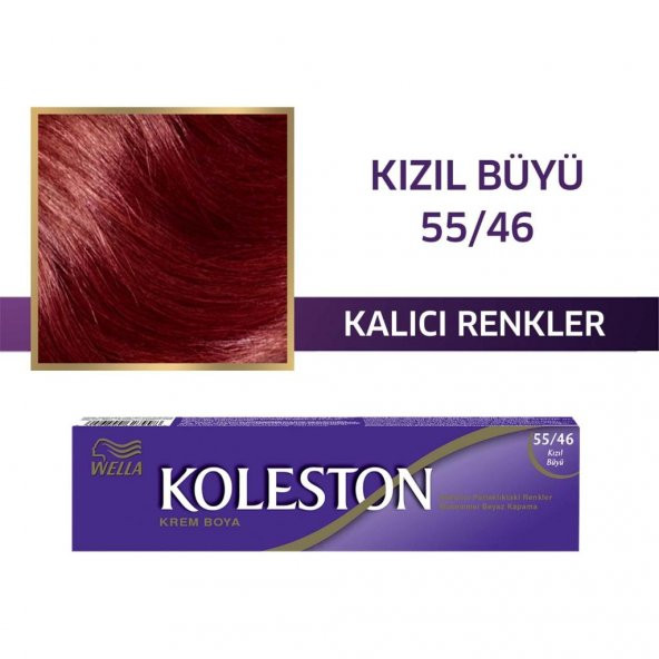 Koleston Tüp Boya 50 ml - 55.46 Kızıl Büyü + 30 Vol Oksidan Peroksit - Resim 3