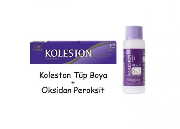 Koleston Tüp Boya 50 ml - 6.74 Terrakota + 20 Vol Oksidan Peroksit