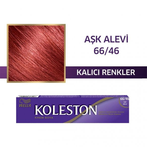 Koleston Tüp Boya 50 ml - 66.46 Aşk Alevi + 30 Vol Oksidan Peroksit - 3