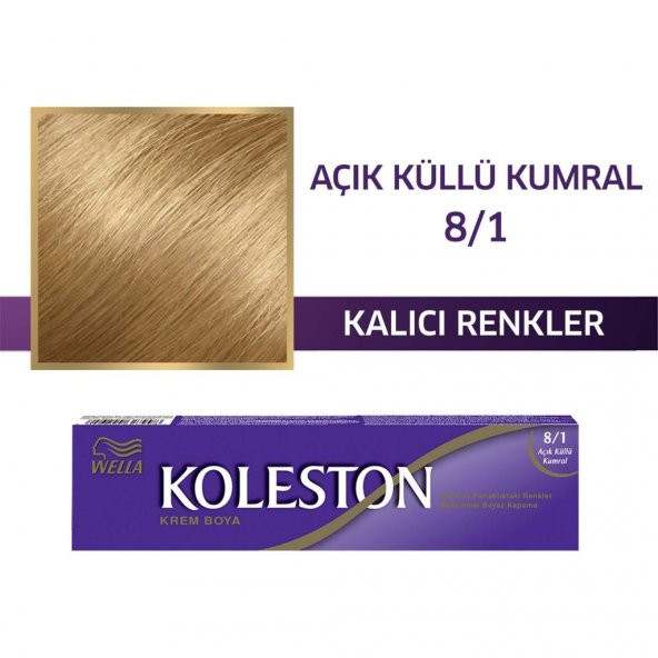 Koleston Tüp Boya 50 ml - 8.1 Açık Küllü Kumral + 30 Vol Oksidan Peroksit - Resim 3