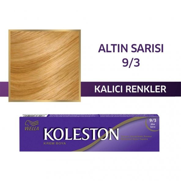 Koleston Tüp Boya 50 ml - 9.3 Altın Sarı + 30 Vol Oksidan Peroksit - Resim 3