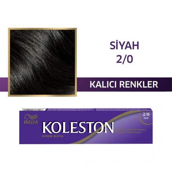 Koleston Tüp Boya 50 ml - 2.0 Siyah 3 Adet - 3