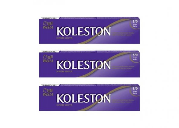 Koleston Tüp Boya 50 ml - 3.0 Koyu Kahve 3 Adet