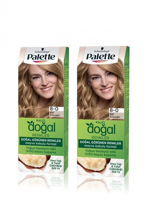 Palette Kalıcı Doğal Renkler Set Boya 8-0 Bal Köpüğü 2 Adet ürün görseli 1