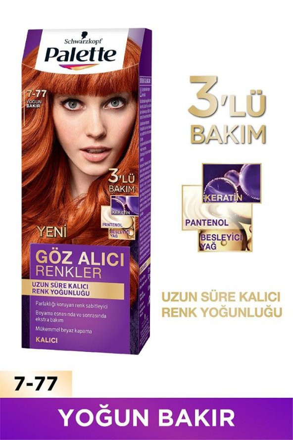 Palette Göz Alıcı Renkler Set Boya 7-77 Yoğun Bakır 2 Adet - 2