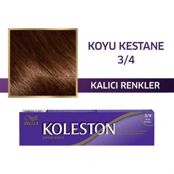 Koleston Tüp Boya 50 ml - 3.4 Koyu Kestane 3 Adet - Resim 3