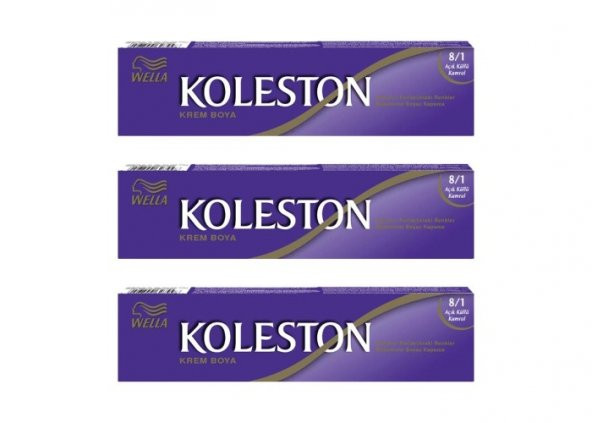 Koleston Tüp Boya 50 ml - 8.1 Açık Küllü Kumral 3 Adet